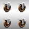 Service Caster 5 Inch SS High Temp Phenolic Swivel Bolt Hole Caster Set with Total Lock Brake SCC-SSBHTTL20S514-PHSHT-4 - alternate 1